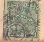 Stamps Cuba -  Mapa Ed 1911