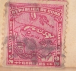 Stamps : America : Cuba :  Mapa Ed 1911
