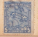 Sellos de America - Cuba -  Mapa Ed 1911