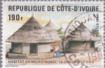 Stamps Africa - Ivory Coast -  habitat en museo rural
