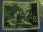 Stamps : Europe : Croatia :  segunda guerra mundial 