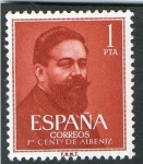 Sellos de Europa - Espa�a -  1321- I CENTENARIO DEL NACIMIENTO DE ISAAC ALBÉNIZ. (18960-1909 ).