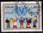 Stamps Italy -  25º Aniversario Unicef	