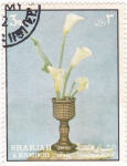 Stamps United Arab Emirates -  flores