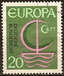 Sellos de Europa - Alemania -  EUROPA-barco de vela estilizada con la CEPT