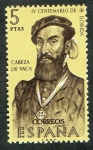 Stamps Spain -  1305- FORJADORES DE AMERICA.  CABEZA DE VACA.