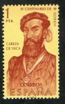 Sellos de Europa - Espaa -  1301- FORJADORES DE AMERICA. CABEZA DE VACA.