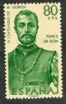 Stamps Spain -  1300- FORJADORES DE AMERICA. PONCE DE LEÓN.