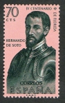 Stamps Spain -  1299- FORJADORES DE AMERICA. HERNANDO DE SOTO.