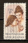 Stamps : America : United_States :  Centenario del nacimiento de Hellen Keller.(1880-1968)