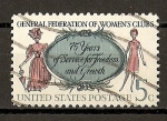 Stamps United States -  75º Aniversario de la Federacion de clubs Femeninos.