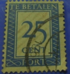 Stamps Europe - Netherlands -  1947 TE BETALEN 25CENT.HOLANDA