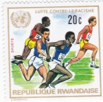 Stamps : Africa : Rwanda :  lucha contra el racismo