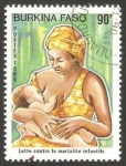 Stamps Burkina Faso -  669 - lucha contra la mortalidad infantil