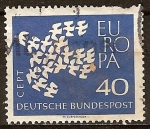 Sellos de Europa - Alemania -  Europa-19 palomas en la disposición de una paloma grande
