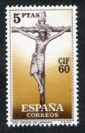 Sellos del Mundo : Europa : Espaa : 1284- I CONGRESO INTERNACIONAL FILATELIA. BARCELONA. CRISTO DE LEPANTO.