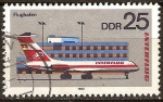 Stamps Germany -  Labores en Aerolíneas-aeropuerto (DDR).