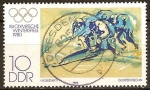 Stamps Germany -  XIII. Juegos Olímpicos de Invierno 1980 USA.Trineo cubierto (DDR)