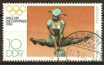 Stamps Germany -  XXII-Juegos olimpicos 1980 Moscu. En la barra de equilibrio (DDR)