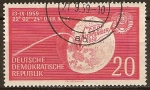 Stamps Germany -  Desembarco de los cohetes soviéticos cósmica sobre la Luna 1959 (DDR)