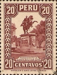 Stamps America - Peru -  Monumento a Simón Bolívar.