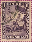 Stamps Peru -  El Inca.