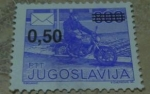 Stamps Yugoslavia -  YUGOSLAVIA 1990 postman and motocycle