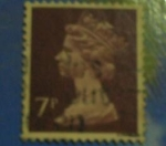 Stamps : Europe : United_Kingdom :  sello postal gran bretaña Queen Elizabeth 1976