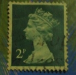 Stamps : Europe : United_Kingdom :  sello postal gran bretaña Queen Elizabeth (1971