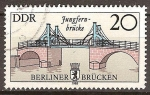 Stamps Germany -  Puentes de Berlin-puente Jungfern (DDR)
