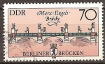 Stamps Germany -  Puentes de Berlin-puente Marx Engels (DDR)