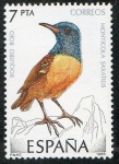 Stamps Spain -  2821- PÁJAROS. ROQUERO ROJO.
