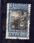 Stamps America - Argentina -  Libertad con escudo