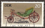 Sellos del Mundo : Europa : Alemania : Carruajes antiguos (carruaje ruso del año 1800) DDR.