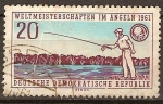 Sellos de Europa - Alemania -  Campeonato Mundial de Pesca en 1961(DDR)