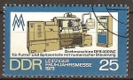 Stamps Germany -  Leipzig Feria de Primavera 1973.Torno DFS para la alimentación.