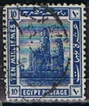 Stamps Egypt -  Scott 55  Colosos de tebas (5)