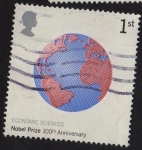 Stamps United Kingdom -  Centenario de los premios Nobel- ECONOMIC SCIENCES