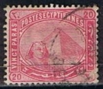Sellos de Africa - Egipto -  Scott  35  esfinge y piramide