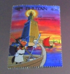Stamps Bhutan -  Disney maravillas del mundo antiguo