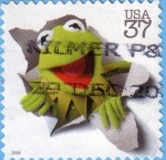 Sellos del Mundo : America : Estados_Unidos : La Rana René - The Muppets