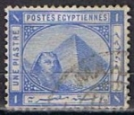 Stamps Egypt -  Scott  37  Esfinge y Piramide (2)