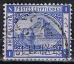 Stamps Egypt -  Scott  37  Esfinge y Piramide (4)
