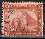 Stamps Egypt -  Scott  39  Esfinge y Piramide