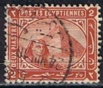 Stamps Egypt -  Scott  39  Esfinge y Piramide (2)