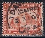 Stamps : Africa : Egypt :  Scott  39  Esfinge y Piramide (5)