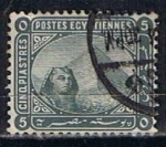 Stamps : Africa : Egypt :  Scott  40  Esfinge y7 Piramide (11)