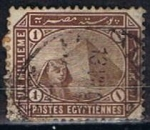 Stamps : Africa : Egypt :  Scott  43a  Esfinge y Piramide (10)