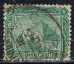 Stamps : Africa : Egypt :  Scott  44a  Esfinge y Piramide