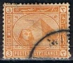 Stamps : Africa : Egypt :  Scott  46a  Esfinje y Piramide (4)